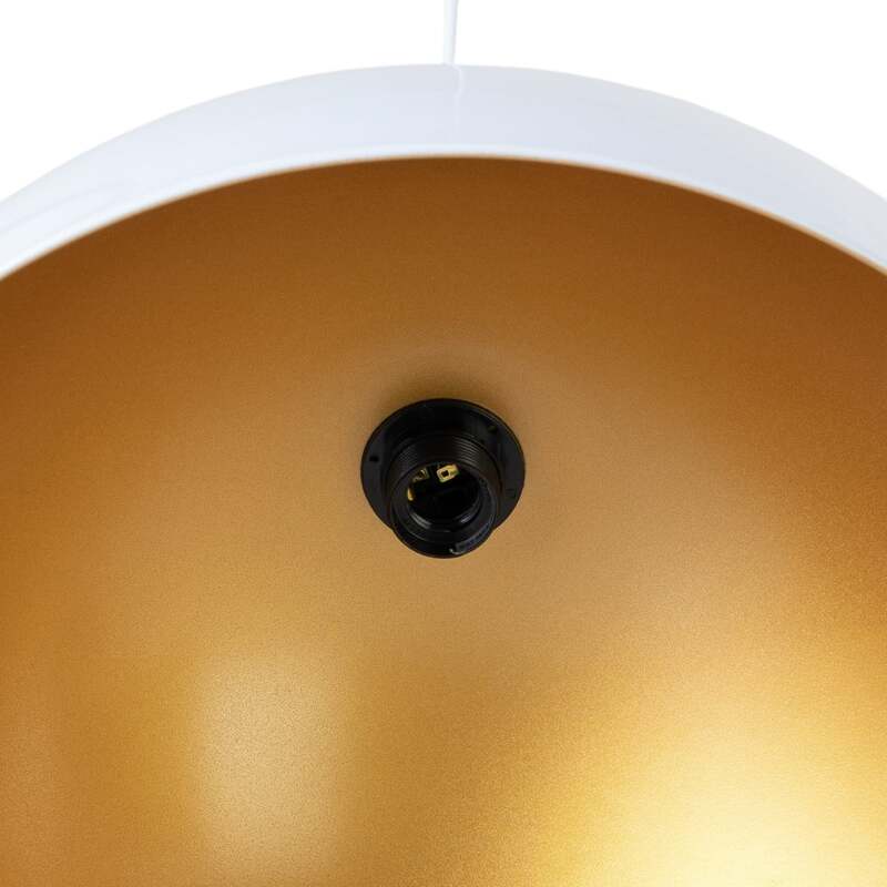 ROYALTECH Hängeleuchte Pendelleuchte Lipeo weiß gold Metall E27 LED Ø 50 cm - 8682835454634