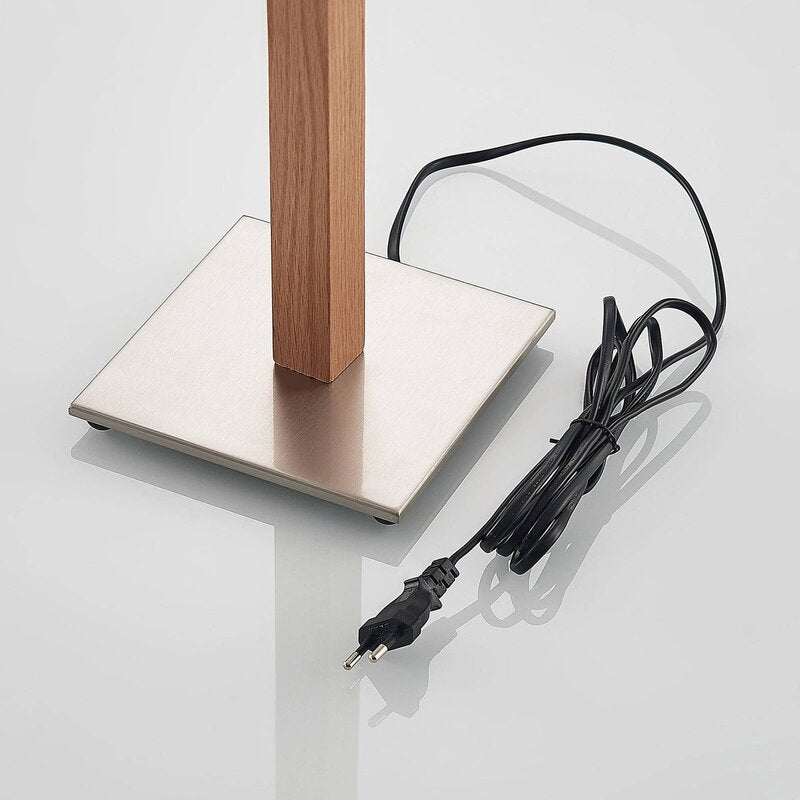 Lucande Heily Tischleuchte Holz eckig weiß Tischlampe Lampe Leuchte Spot Licht - 4251911723595