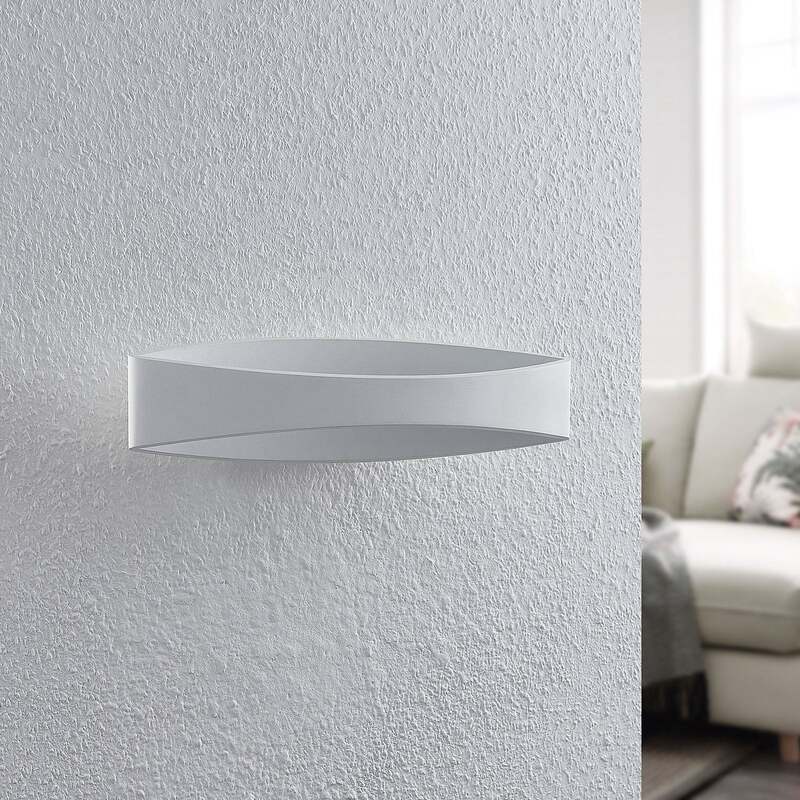 Arcchio Wandleuchte Jelle LED Lampe dimmbar warmweiß 3000K Metall weiß 44x10cm - 4251096592252