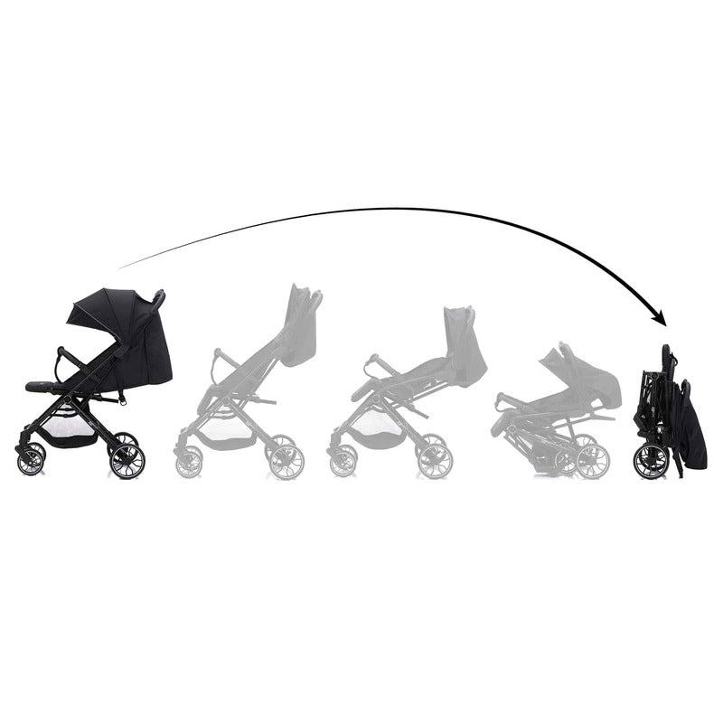 Little One Buggy Rover Schwarz 4-Rad Kinderwagen Sportwagen verstellbar kompakt - 9120140820953