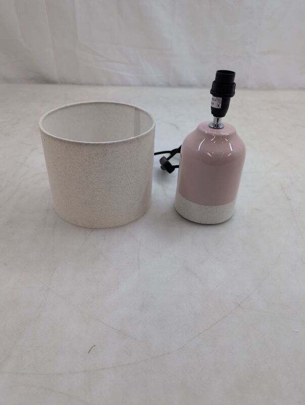 Pauleen Tischleuchte Sandy Glow Lampe Leuchte creme rosa Textil Keramik 33cm - 4000870483237