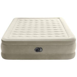 B-Ware Intex Luftbett DuraBeam UltraPlush 203x152cm braun Elektropumpe 272kg Komfort