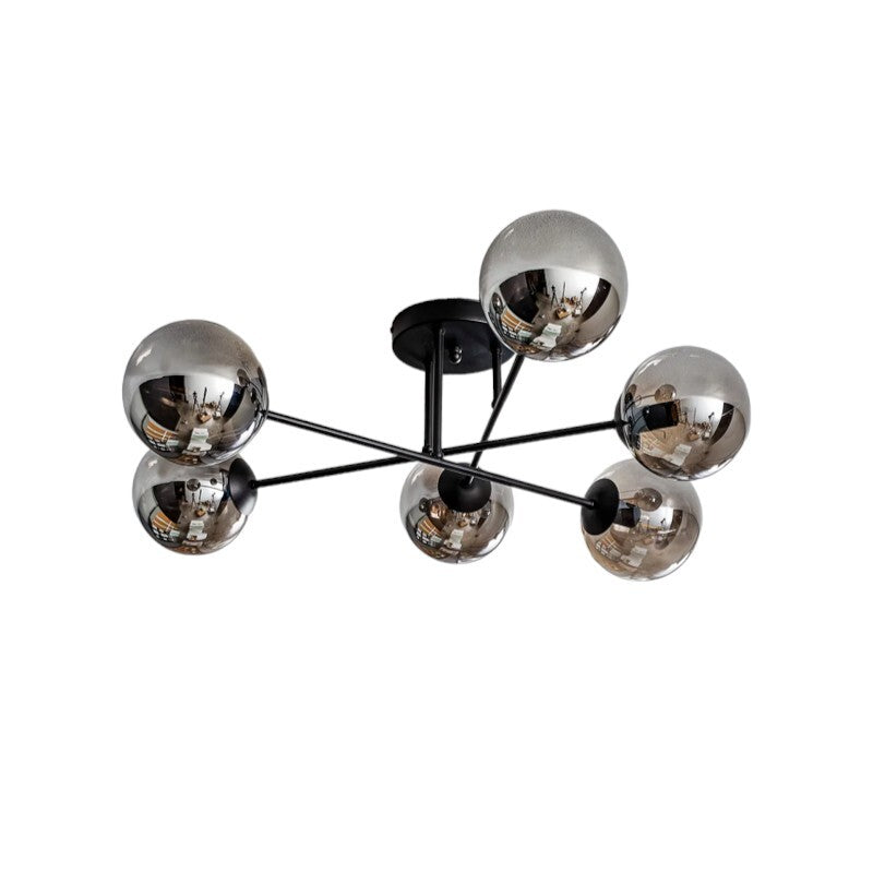 EMIBIG LIGHTING Deckenleuchte Lampe Glassy Glas graphit schwarz LED Leuchte E14 - 5901738919105