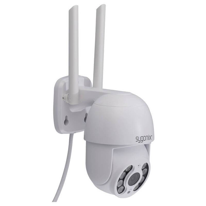Sygonix PTZ Zusatzkamera Überwachungskamera Funkkamera PTZ außen weiß SY-6440258 - 4064161336091