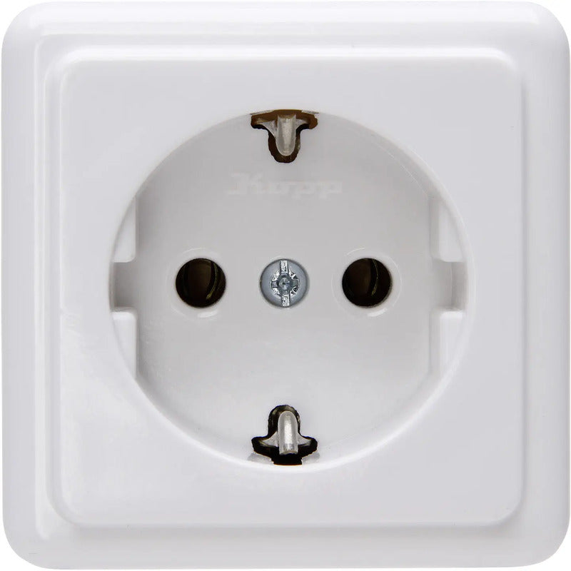 Kopp Schutzkontakt-Steckdose Aufputz-Standard 230V 16A Kunststoff weiß 1 St. - 4008224186407
