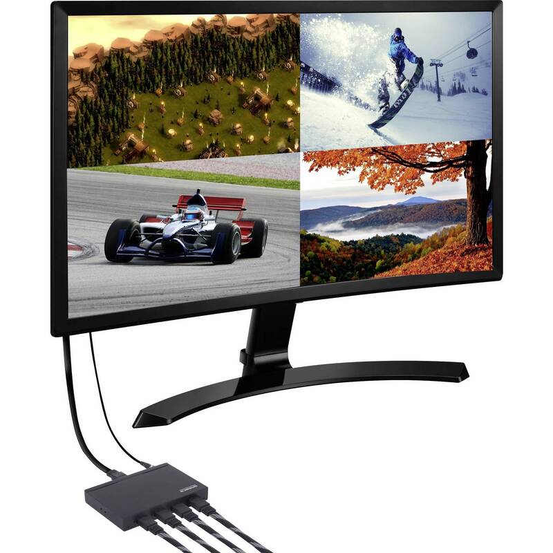 SpeaKa Professional SP-HDS-QMV100 4 Port HDMI Quad Multi-Viewer Full HD - 4053199518852