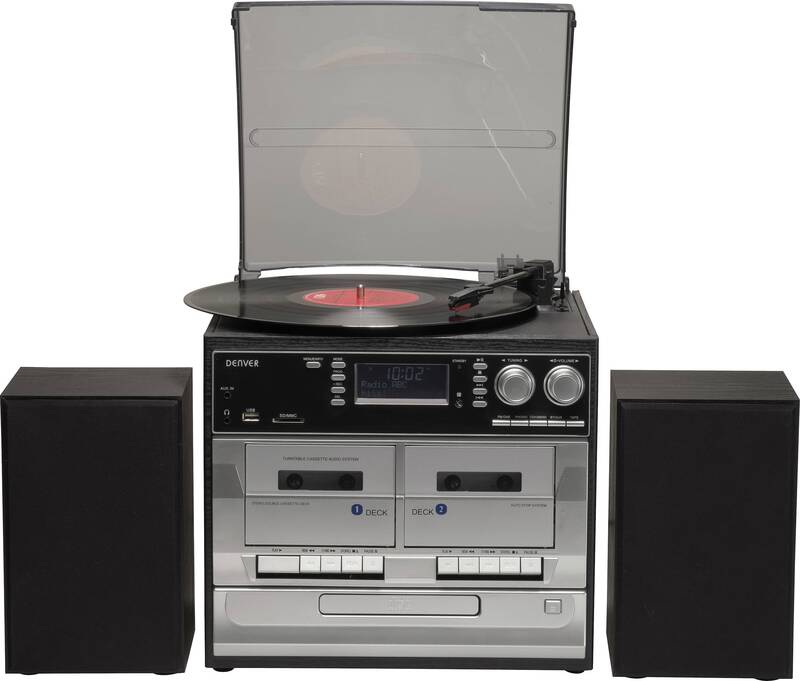 Denver MRD-166 Stereoanlage DAB+ Plattenspieler SD UKW USB Aufnahmefunktion - 5706751051906