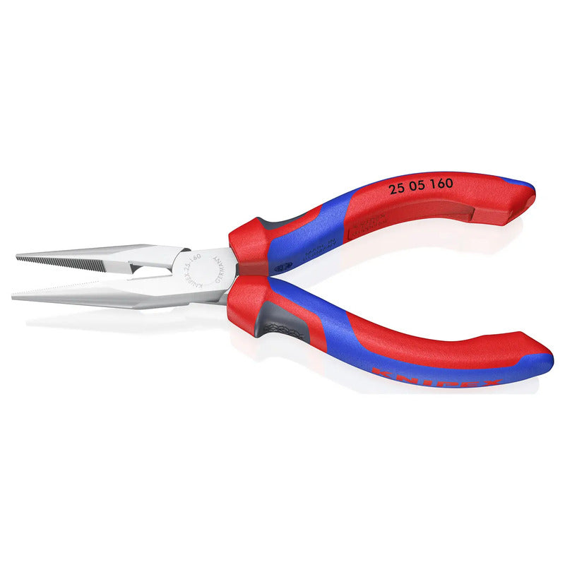 Knipex 25 05 160 Flachrundzange 160 mm Vanadium Elektrostahl für Elektronik - 4003773022817