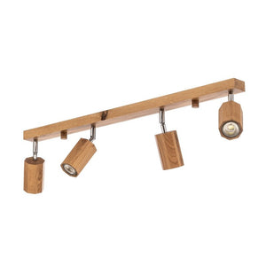 B-Ware Envostar Peach Puff Deckenspot Holz Oktagon 4-flg. handgefertigt 148cm