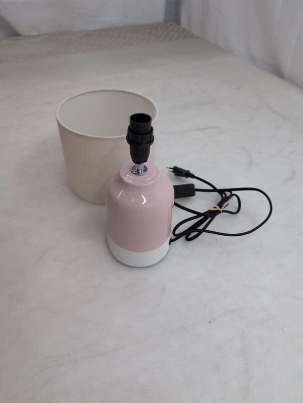 Pauleen Tischleuchte Sandy Glow Lampe Leuchte creme rosa Textil Keramik 33cm - 4000870483237