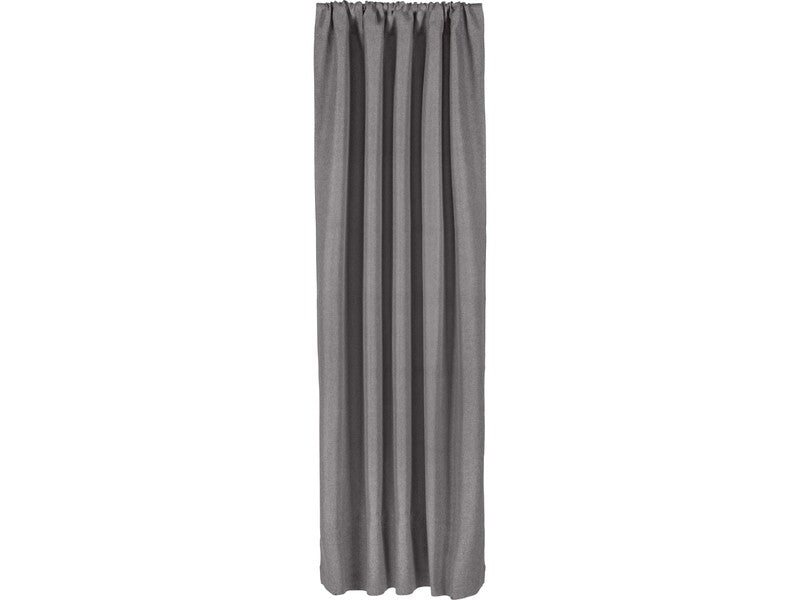 Vorhang Dunkelgrau 2er-Set Lichtundurchlässig 135x250cm Tunnelzug Vorhangstoffe - 4007871407644