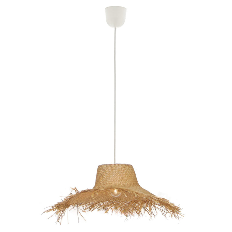 Viokef Hängeleuchte Tetra Hängelampe Pendellampe Pendelleuchte Lampe Strohhut - 5201769080950