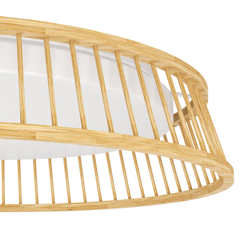 EGLO Deckenlampe Holzgeflecht Luppineria LED Leuchte Lampe Ø45cm warmweiß 3000K - 9008606267019