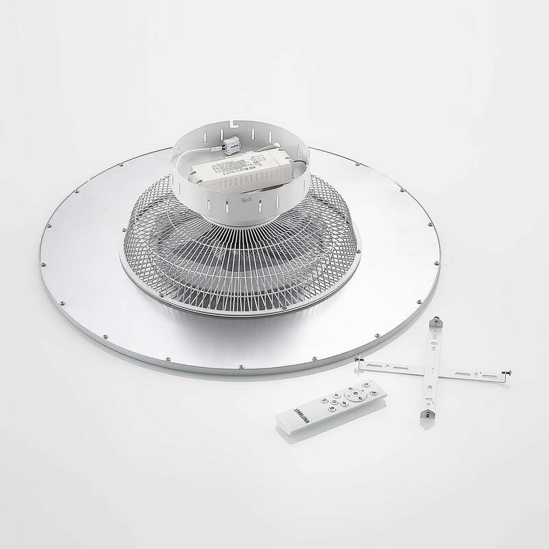 Lindby Deckenventilator Romea LED Ventilator Lampe dimmbar silber Ø60cm 16,5cm - 4251911750270