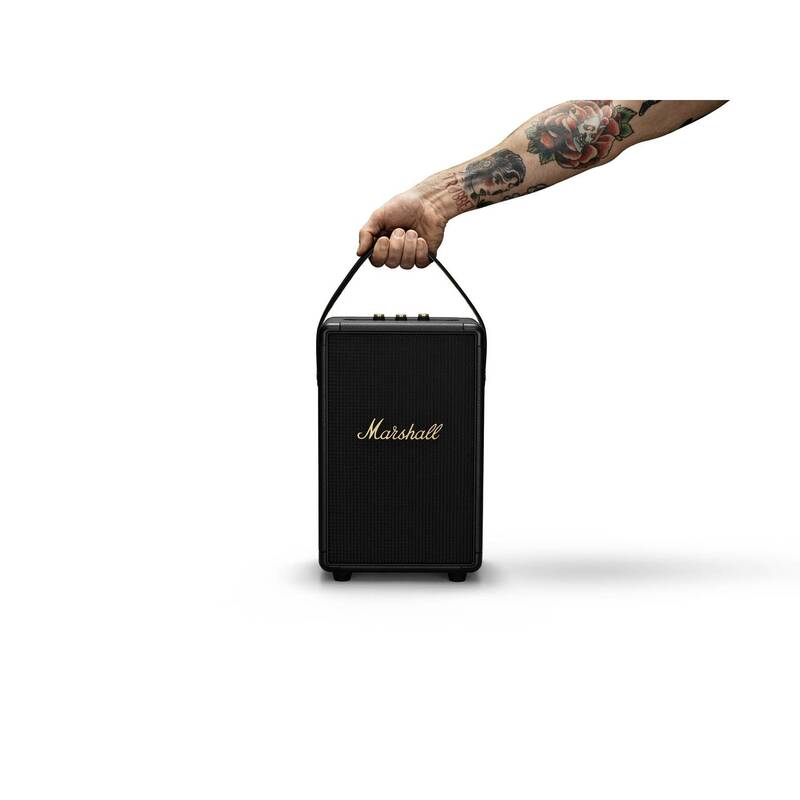 Marshall Bluetooth Lautsprecher Box Tufton Schwarz & Messing 20h Akku 15W IPX2 - 7340055382540