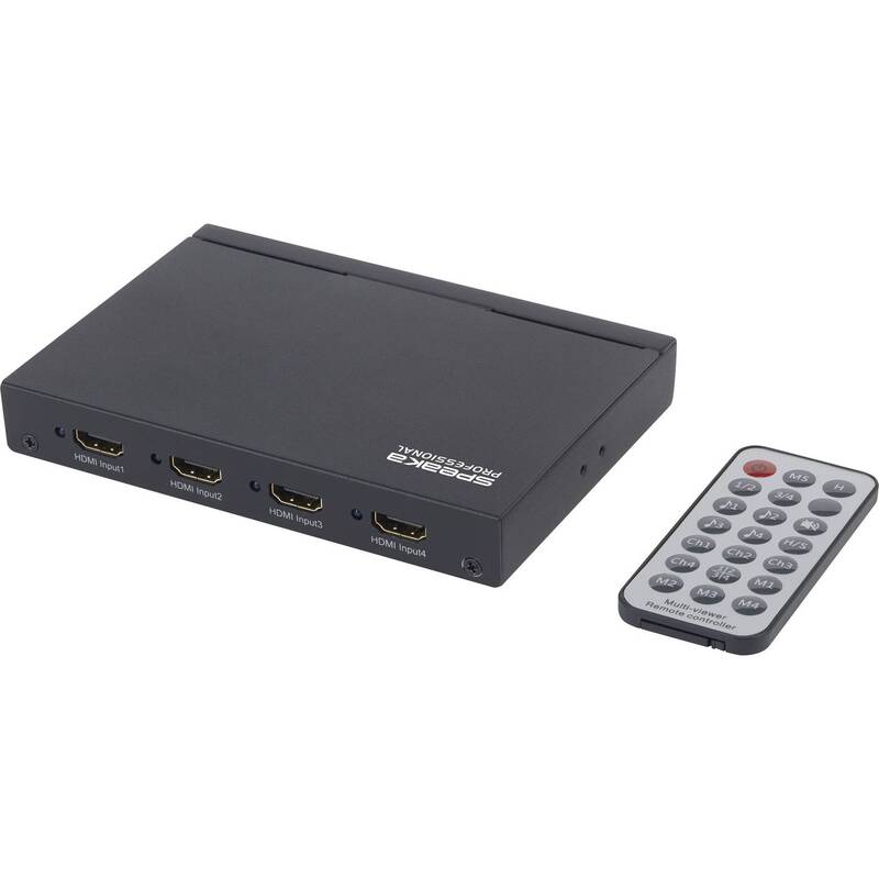 SpeaKa Professional SP-HDS-QMV100 4 Port HDMI Quad Multi-Viewer Full HD - 4053199518852