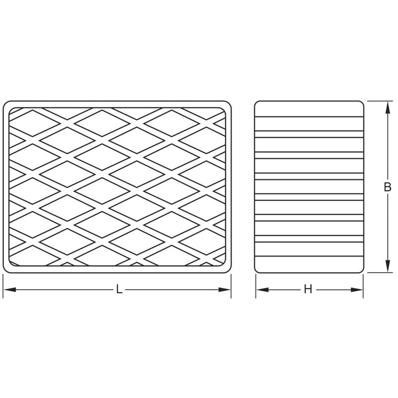 KS Tools Gummiauflage Voll-Gummi 160x120x80mm Karosseriewerkstätten Gummiblock - 4042146912058