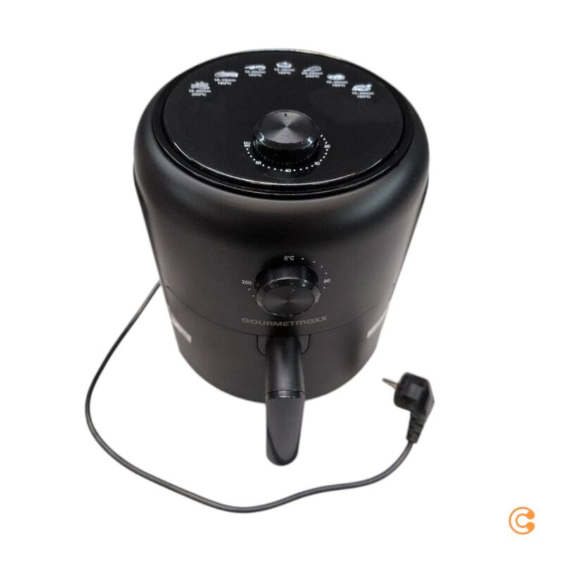 GOURMETmaxx Heißluft-Fritteuse 1000 W schwarz fettarm gesund kochen - 4067522060383
