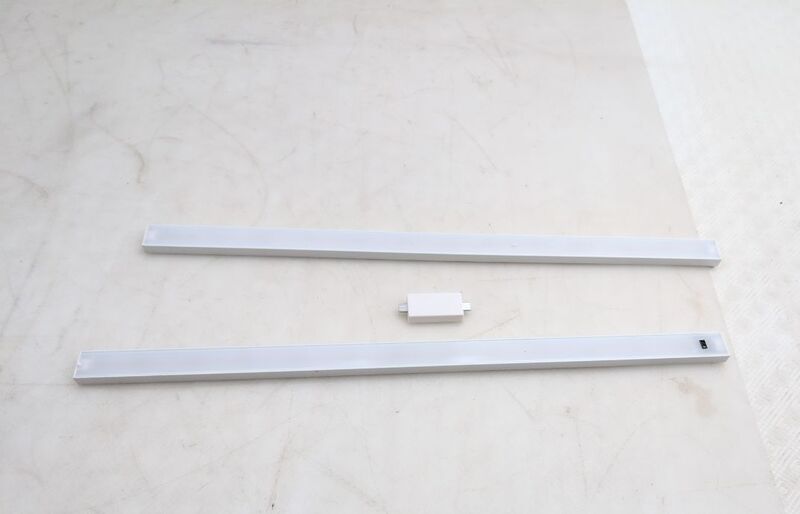 Paulmann Unterbaulampe Inline LED dimmbar 2er Set warmweiß 55cm Aluminium weiß - 4000870986189