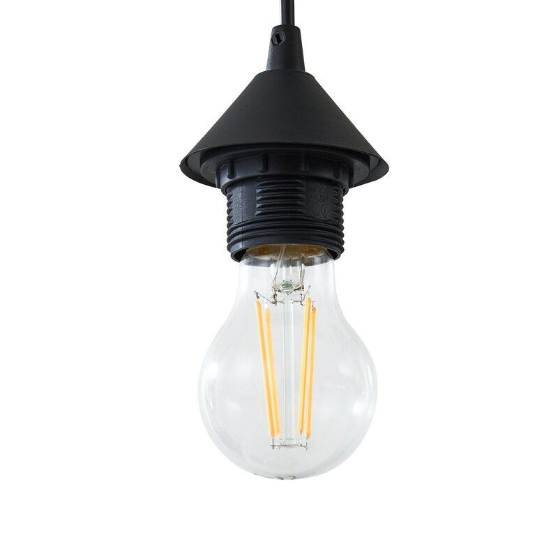 Lindby Hängeleuchte Pendellampe Marla Glas rauchgrau 6fl 108cm E27 dimmbar - 4251911797114