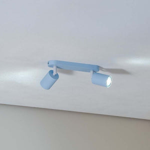 B-Ware Deckenstrahler Livia LED dimmbar 2-flg Stahl hellblau 35cm 17,5cm IP20