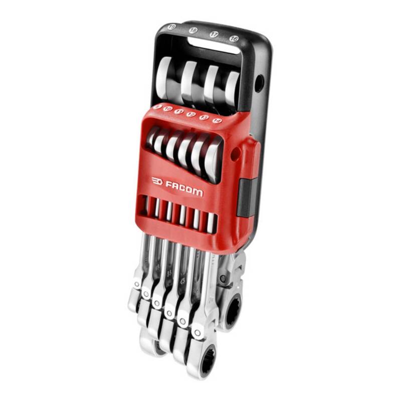 Facom Knarren-Ring-Maulschluessel Set Gabelschlüssel Gelenkkopf 10tlg metrisch - 3662424081569