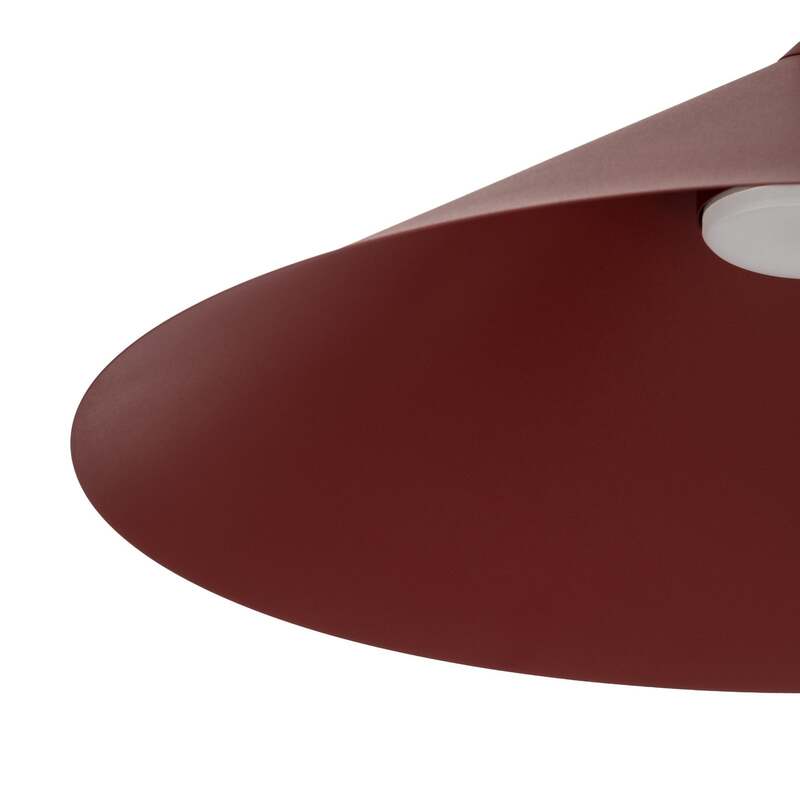 TK-Lighting Hängeleuchte Lume XL LED Pendelleuchte dimmbar burgunderrot Ø49cm - 5906135116973
