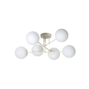 B-Ware HELAM Deckenleuchte Lampe Moon E27 sandfarben Glas 87cm dimmbar SIEHE TEXT/F887