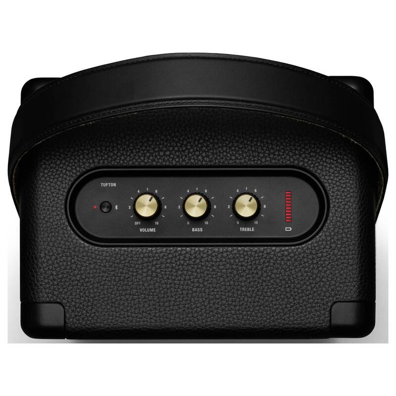 Marshall Bluetooth Lautsprecher Box Tufton Schwarz & Messing 20h Akku 15W IPX2 - 7340055382540
