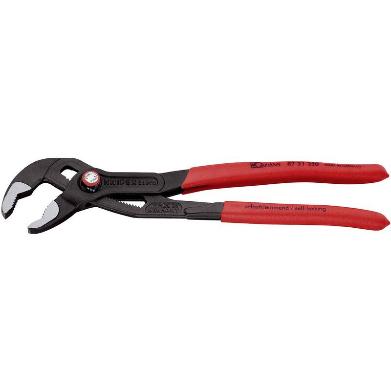 KNIPEX Wasserpumpenzange COBRA QUICKSET 250mm 50,8mm Öffnung 87 21 250 - 4003773072775