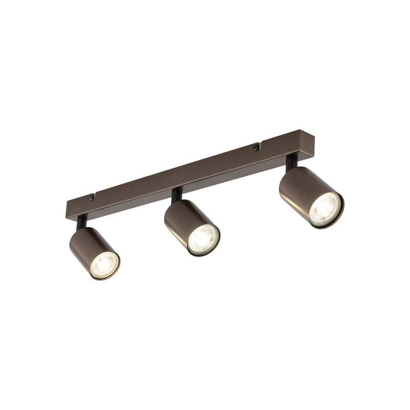 TK Lighting Deckenstrahler Top dimmbar 3-flammig GU10 Stahl dunkelbraun 60cm - 5901780561819