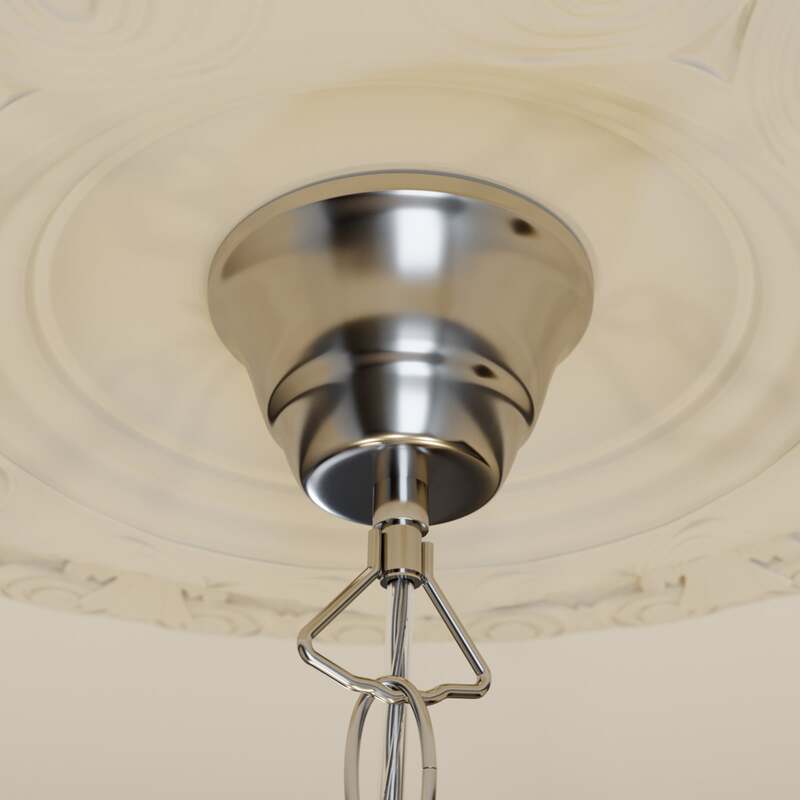 Lindby Kronleuchter Hängeleuchte Merida LED 5-flammig dimmbar chrom Ø52cm - 4251096528466