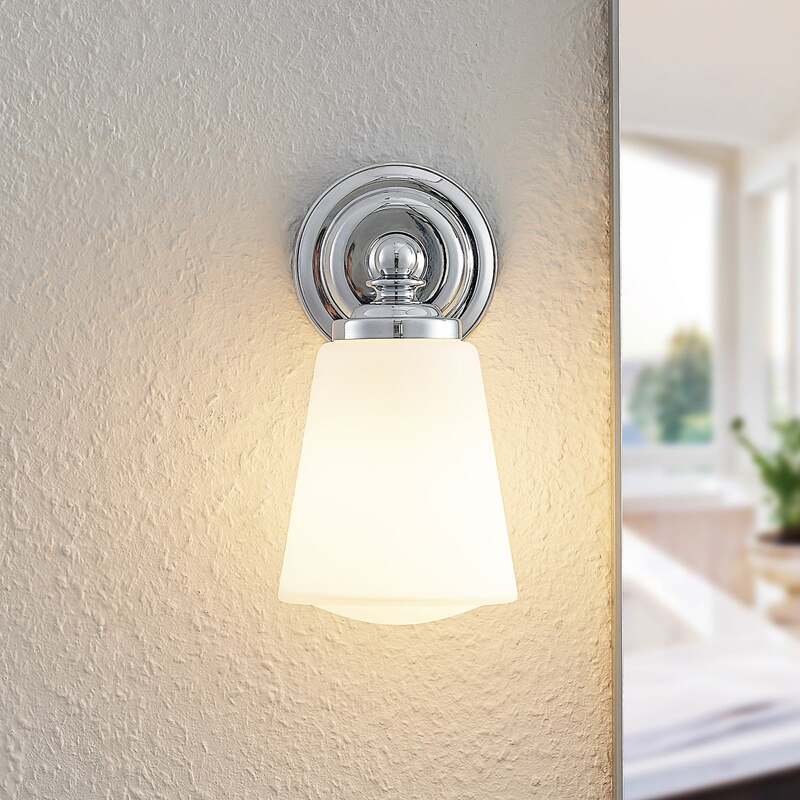 Arcchio Wandleuchte Mahdi LED Wandlampe dimmbar chrom IP44 11cm Badezimmerlampe - 4251096591538