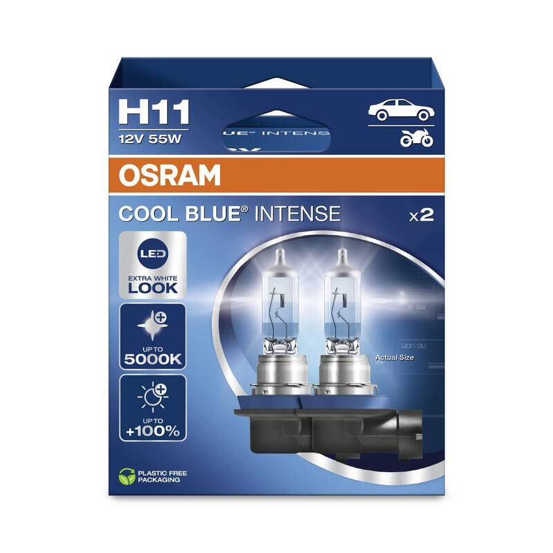 Osram Halogen Leuchtmittel H11 55W 12V COOL BLUE INTENSE 5000K 1 Paar - 4062172387651