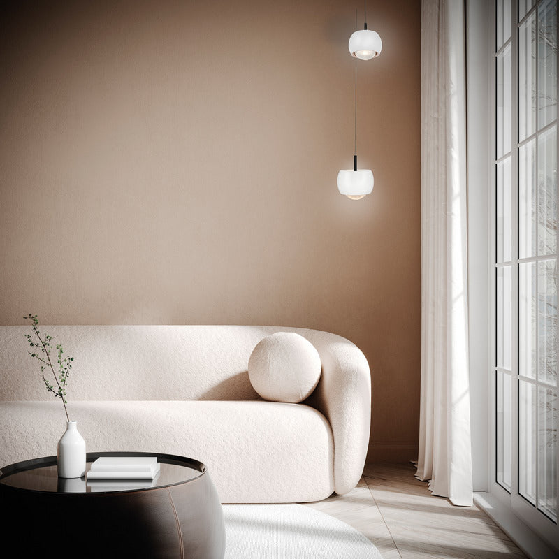 Mantra Iluminación LED-Hängeleuchte Roller Pendelleuchte Glaslinse höhenverst. - 8435153284052