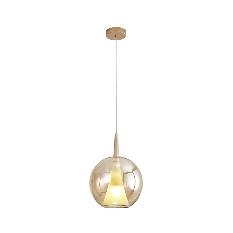 Mantra Iluminación Pendelleuchte Hängeleuchte Elsa Glas gold Ø 25 cm E27 LED - 8435153282553