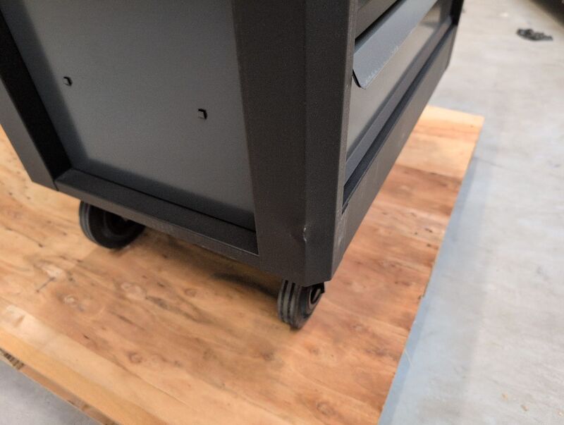 STIER Werkstattwagen Premium Edelstahl-Arbeitsfläche 7 Schubladen schwarz 500kg - 4251709625766