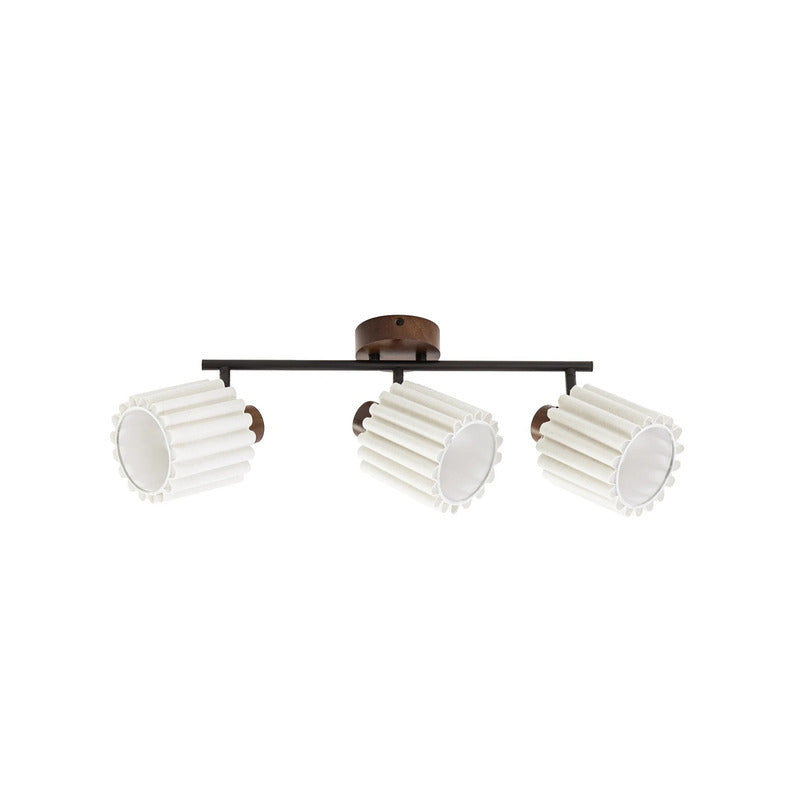 Lindby Deckenstrahler Shiloh LED 3-flammig Strahler Lampe Walnussholz beige - 4255830917042