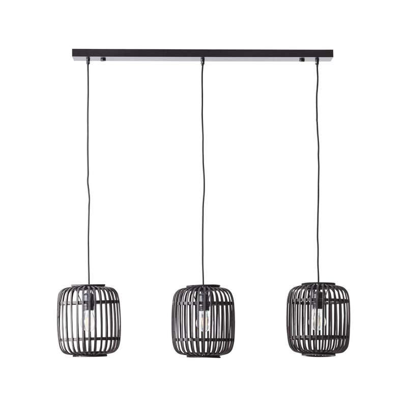 Brilliant Pendelleuchte Hängeleuchte Woodrow LED Lampe dimmbar schwarz 3-flammig - 4004353377082