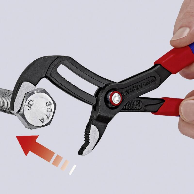 KNIPEX Wasserpumpenzange COBRA QUICKSET 250mm 50,8mm Öffnung 87 21 250 - 4003773072775