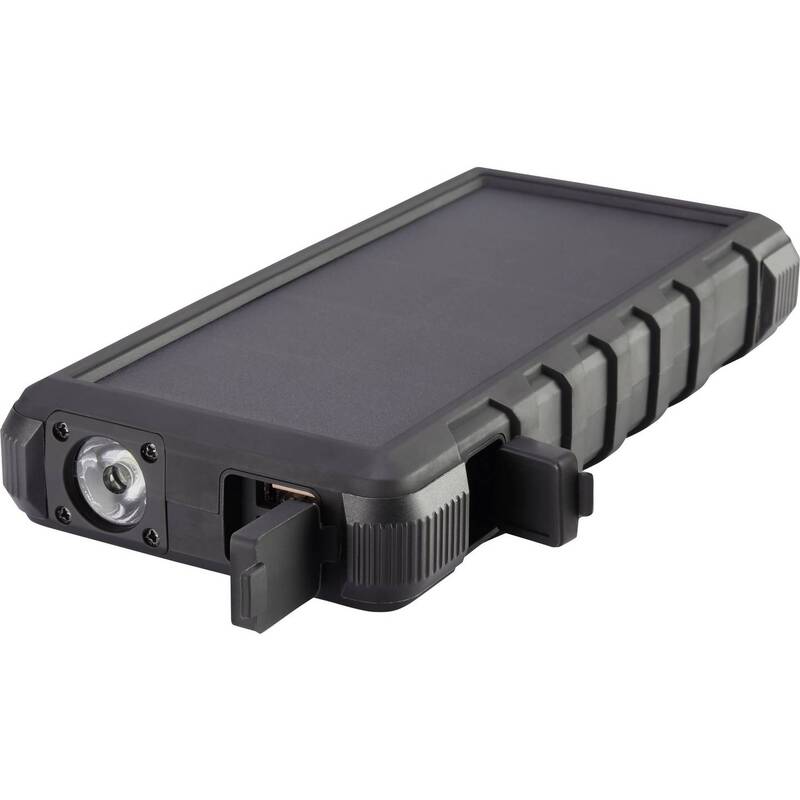 Voltcraft Solar-Powerbank 24000 mAh Akku Ladegerät USB schwarz 3 Ausgänge 6000 - 4053199521562