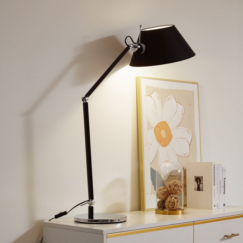Lucande Tischleuchte Lampe Dansari schwarz Metall verstellbar - 4251911778878