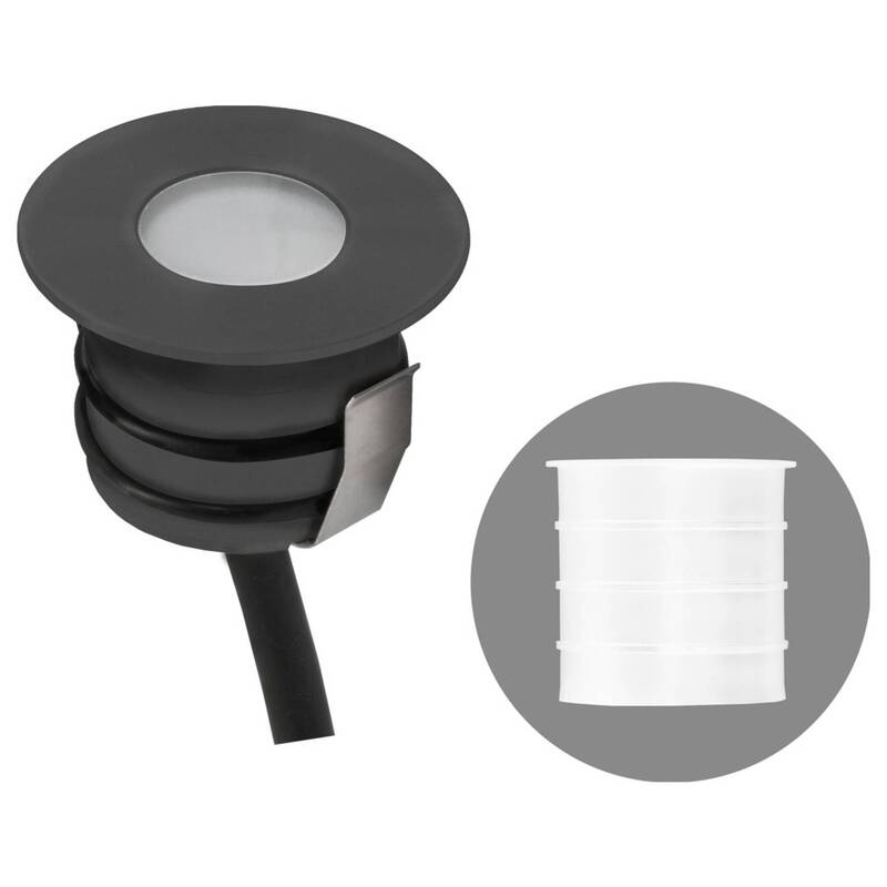EVN Bodeneinbauleuchte Einbaustrahler LED anthrazit IP65 Aluminium Warmweiß 45mm - 4037293027489