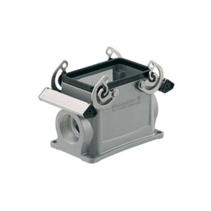 B-Ware Weidmüller Sockelgehäuse Gehäuse Steckverbinder HDC32A SBU 2PG21G Aluminium