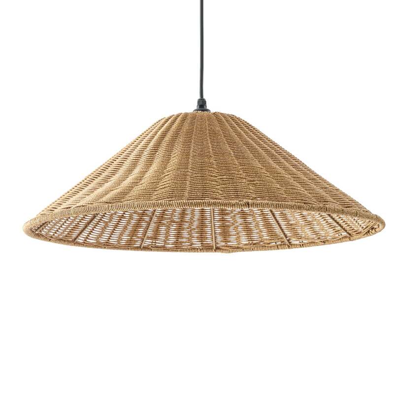 Lucande Außenstehlampe Taniola Rattan Lampe Leuchte LED 195cm IP44 Braun - 4255830912153