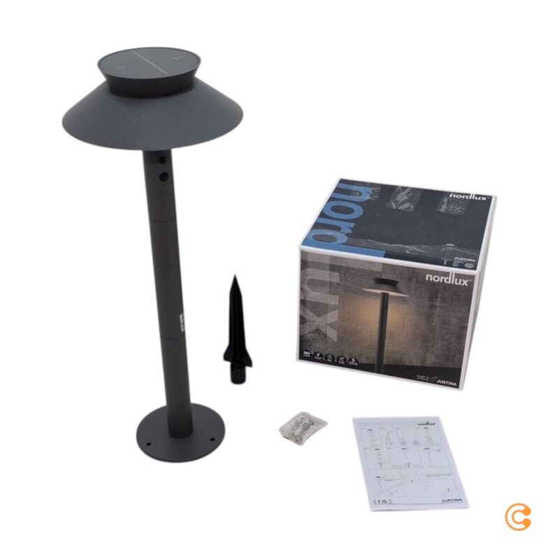 LED-Solar-Wegeleuchte Justina mit Bewegungsmelder anthrazit 60cm Nordlux - 5704924017575