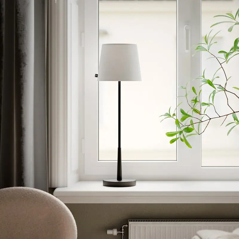 By Rydéns Tischlampe Lampe Lumi 69cm Dekoleuchte LED schwarz weiß Textil - 7391741012470