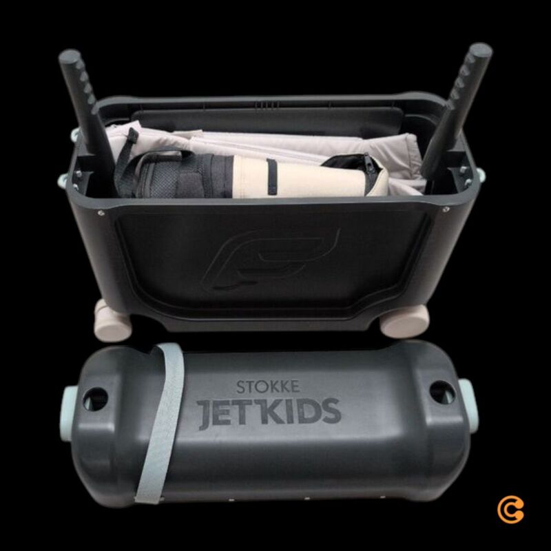Maleta De Paseo JETKIDS by STOKKE BedBox Creamy Cappuccino Con Crew BackPackMidnight Grey. - 7040356814053
