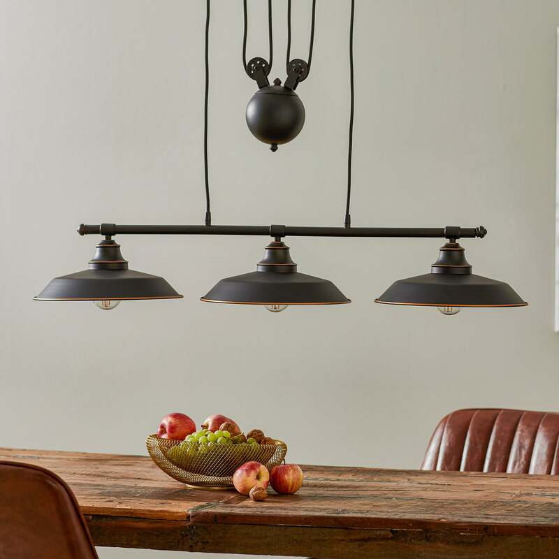 Westinghouse Hängeleuchte Iron Hill Hängeleuchte Lampe Leuchte 3fl. E27 schwarz - 4895105610751