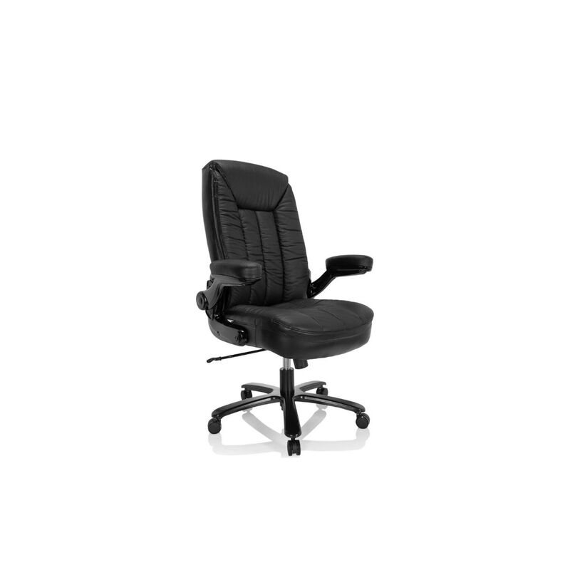 hjh OFFICE XXL Drehstuhl INSTRUCTOR III Leder ergonomisch klappbare Armlehnen - 4064323017509